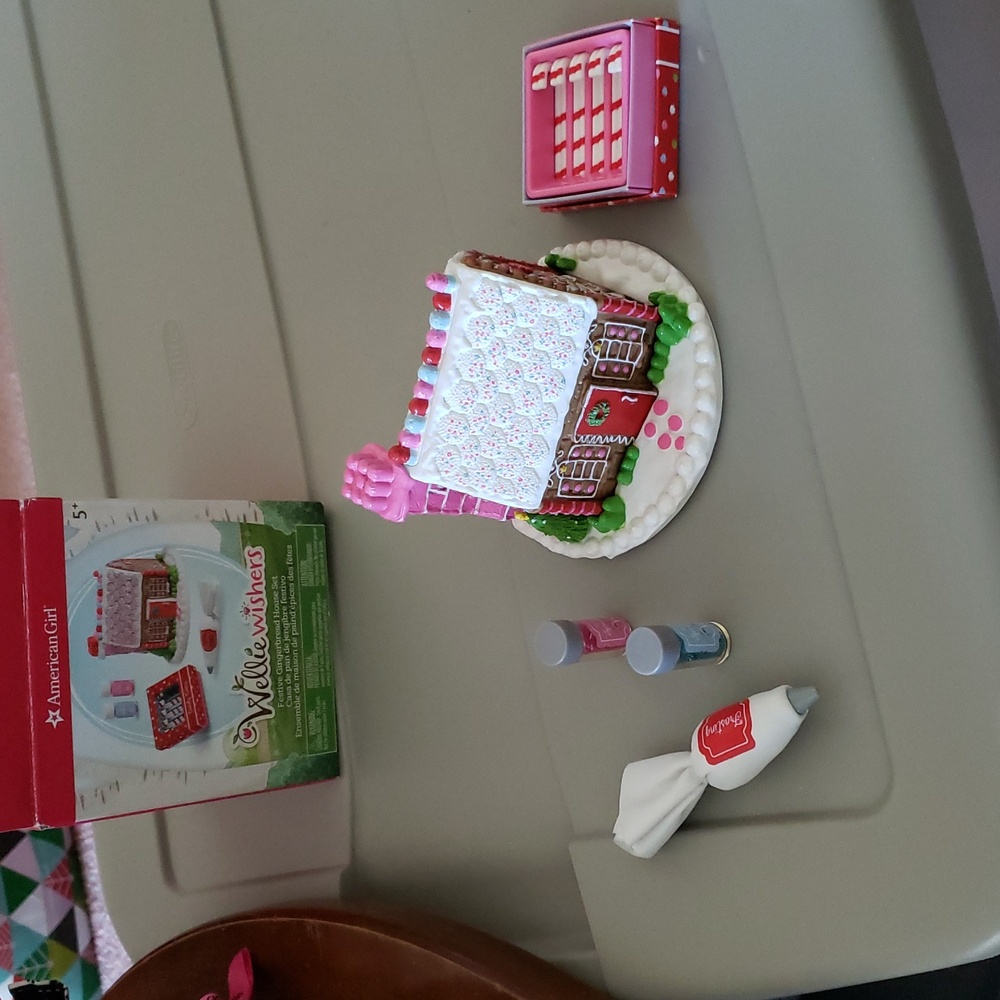 American Girl gingerbread house and assesories